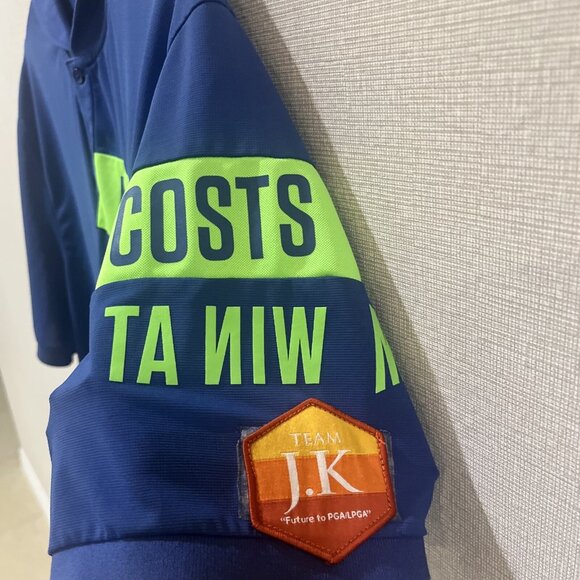 WAAC Polo Shirt Men's Slim Fit 4Large Blue Short Sleeve Snap Golf Tennis Stretch - Picture 6 of 11